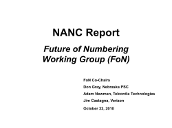 Oct10 FON Report - NANC