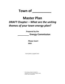 Model Energy Chapter for Master Plans