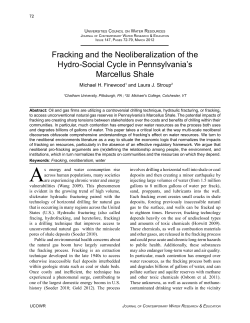 Fracking and the Neoliberalization of the Hydro