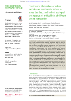 Experimental illumination of natural habitat&mdash;an experimental set