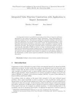 Integrated Value Function Construction with Application to Impact
