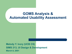 GOMS analysis