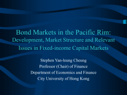 Bond Markets in the Pacific Rim - The Education University of Hong