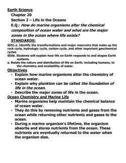 EQ: How do marine organisms alter the chemical composition of