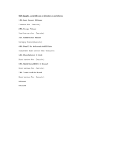 NBK-Egypt`s current Board of Directors is as follows