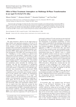 Effect of Heat Treatment Atmosphere on Multistage R