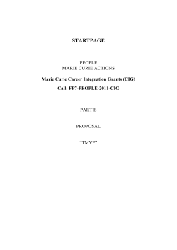 Instructions for drafting part B of the proposal