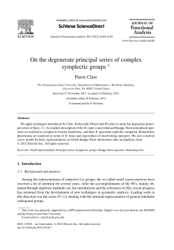 On the degenerate principal series of complex symplectic groups