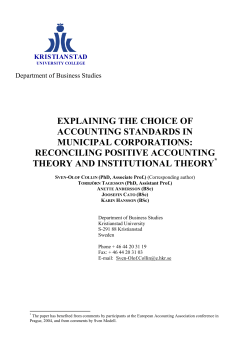 explaining the choice of accounting standards in