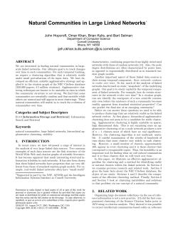 Natural Communities in Large Linked Networks