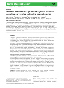 design and analysis of distance sampling surveys for estimating