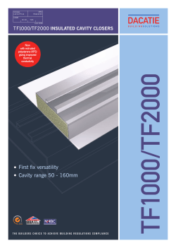 First fix versatility &bull; Cavity range 50 - 160mm