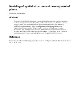 Modeling of spatial structure and development of plants