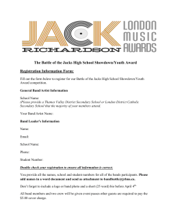 The Battle of the Jacks High School Showdown/Youth Award