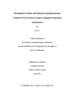 Development of imide- and imidazole
