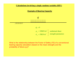 Calculations involving a single random variable (SRV) µ σ φ =