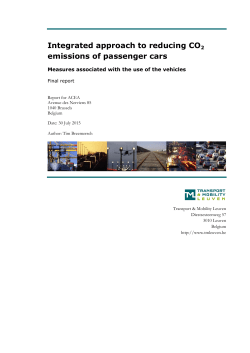 Integrated approach to reducing CO2 emissions of passenger cars