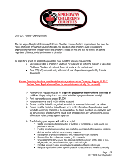 the 2017 SCC Las Vegas Chapter Grant Application