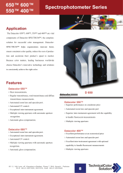 Spectrophotometer Series 650™ 600™ 550™ 400™