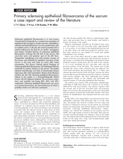 Primary sclerosing epithelioid fibrosarcoma of the sacrum: a case