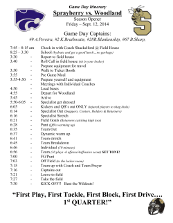 Game Day Itinerary