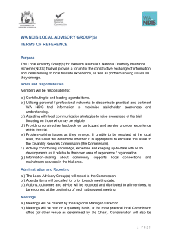 Local Advisory Group - Terms of Reference