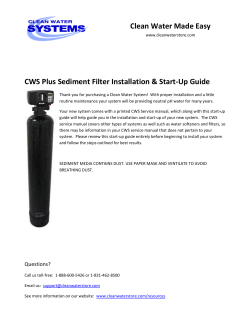 Clean Water Made Easy CWS Plus Sediment Filter Installation