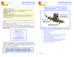 The Electrostem&trade; II valve
