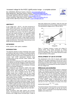 Increased voltage for the HVDC Light&reg; product range &ndash; a