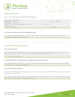 OpenStack parameters Here`s a set of