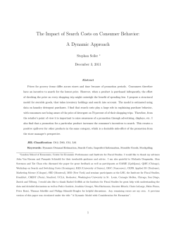 The Impact of Search Costs on Consumer Behavior: A Dynamic