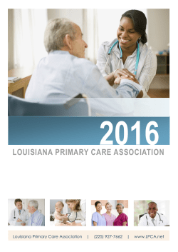 Louisiana Primary Care Association`s 2016 Informational Brochure
