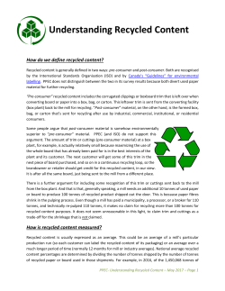 Understanding Recycled Content