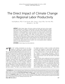 The Direct Impact of Climate Change on Regional Labor Productivity