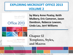 Exploring Microsoft Office 2013 Volume 2 Chapter 12