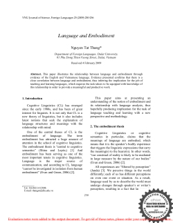 Language and Embodiment