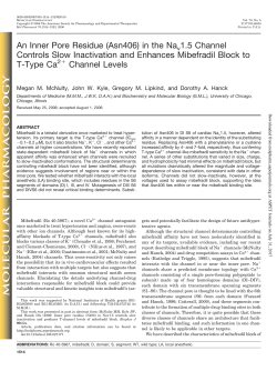 An Inner Pore Residue (Asn406) in the Nav 1.5 Channel Controls