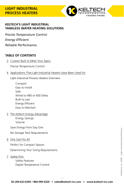 LIGHT INDUSTRIAL PROCESS HEATERS
