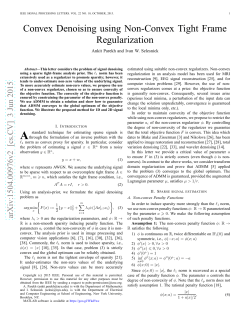 Convex Denoising using Non-Convex Tight Frame