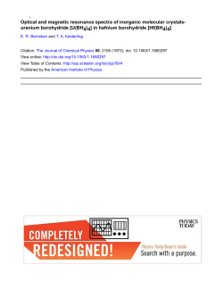 Optical and magnetic resonance spectra of inorganic molecular