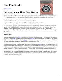 Introduction to How Fear Works