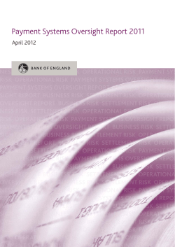 Payment Systems Oversight Report 2011