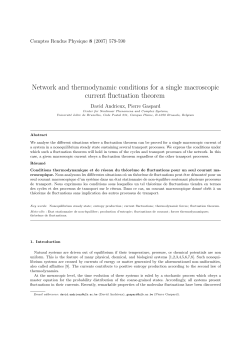 Network and thermodynamic conditions for a single