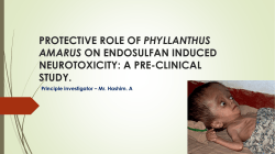protective role of phyllanthus amarus on endosulfan