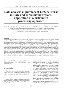 Data analysis of permanent GPS networks in Italy and - Earth