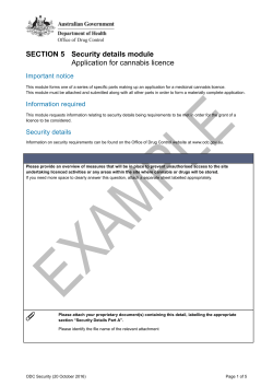 SECTION 5 Security details module