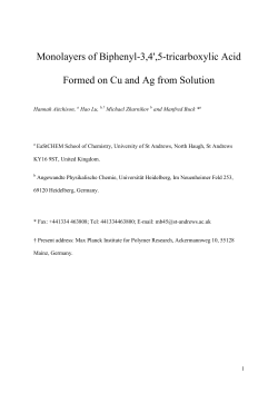 Monolayers of Biphenyl-3,4`,5-tricarboxylic Acid Formed on Cu and