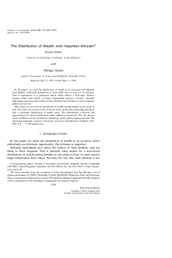 The Distribution of Wealth with Imperfect Altruism