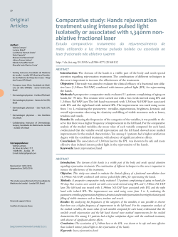 Hands rejuvenation treatment using intense pulsed light isolatedly
