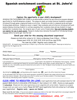 Spanish enrichment continues at St. John`s!